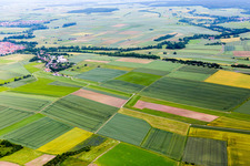 Gliding airfield of Segelfluggelaende Am Kreuzberg in Saal an der Saale in the state Bavaria, Germany