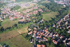 District Altenstadt in Wissembourg in the state Bas-Rhin, France from a drone