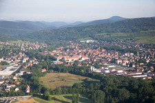 Wissembourg in the state Bas-Rhin, France from above