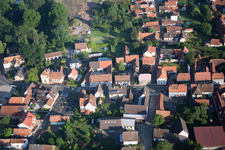 District Altenstadt in Wissembourg in the state Bas-Rhin, France seen from a drone