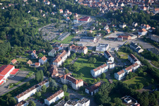 Rue du Général Abel Douay in front of the cemetery in Wissembourg in the state Bas-Rhin, France