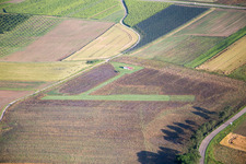Aerial view of Model airfield in Oberhoffen-lès-Wissembourg in the state Bas-Rhin, France