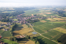 Bird's eye view of Steinseltz in the state Bas-Rhin, France