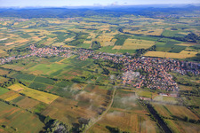 Aerial view of Village view on Viehstrich from the south in Steinfeld in the state Rhineland-Palatinate, Germany