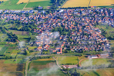 Aerial photograpy of Village view on Viehstrich from the south in Steinfeld in the state Rhineland-Palatinate, Germany