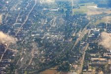 In the city center under clouds in Kandel in the state Rhineland-Palatinate, Germany
