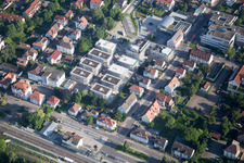 Bird's eye view of Construction site for City Quarters Building 'Im Stadtkern' in Kandel in the state Rhineland-Palatinate, Germany