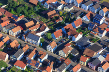Aerial view of VR Bank Southern Weinstrasse-Wasgau eG Branch Hatzenbühl in Hatzenbühl in the state Rhineland-Palatinate, Germany