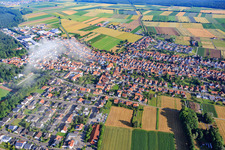 Village view with clouds from the southeast in Hatzenbühl in the state Rhineland-Palatinate, Germany
