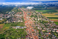 Oblique view of Rheinstr(B427) from the east in Kandel in the state Rhineland-Palatinate, Germany