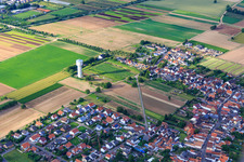Water tower in the district Niederlustadt in Lustadt in the state Rhineland-Palatinate, Germany