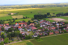 Aerial view of Mandelbergstr in the district Duttweiler in Neustadt an der Weinstraße in the state Rhineland-Palatinate, Germany