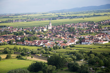 Town View of the streets and houses of the residential areas in the district Eckel in Edesheim in the state Rhineland-Palatinate