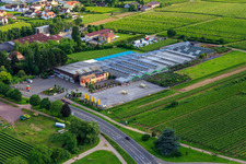 Aerial view of Garden Center Edesheim GmbH in Edesheim in the state Rhineland-Palatinate, Germany