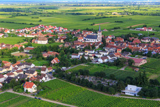 Cemetery and St. Peter and Paul in Edesheim in the state Rhineland-Palatinate, Germany