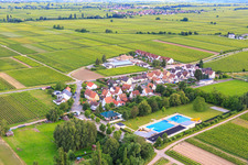 Aerial view of Outdoor pool Edesheim in Edesheim in the state Rhineland-Palatinate, Germany