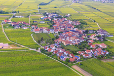 Village overview from the east in Flemlingen in the state Rhineland-Palatinate, Germany
