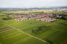 Aerial view of District Nußdorf in Landau in der Pfalz in the state Rhineland-Palatinate, Germany