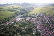 District Godramstein in Landau in der Pfalz in the state Rhineland-Palatinate, Germany seen from above