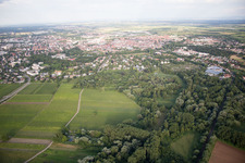 Landau in der Pfalz in the state Rhineland-Palatinate, Germany seen from above