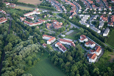 Landau in der Pfalz in the state Rhineland-Palatinate, Germany viewn from the air