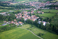 Drone recording of District Appenhofen in Billigheim-Ingenheim in the state Rhineland-Palatinate, Germany