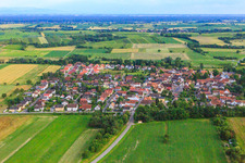 Village overview from the north in Barbelroth in the state Rhineland-Palatinate, Germany
