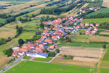 Village view from the southwest in Hergersweiler in the state Rhineland-Palatinate, Germany