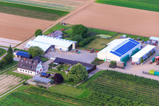 Aerial view of Farmer's Garden in Winden in the state Rhineland-Palatinate, Germany