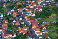 Eichstraße from the west in Minfeld in the state Rhineland-Palatinate, Germany