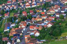 Eichstraße from the southwest in Minfeld in the state Rhineland-Palatinate, Germany