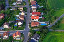 Aerial view of At the Flachsbach in Minfeld in the state Rhineland-Palatinate, Germany