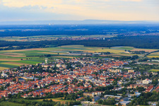 Aerial view of City view from the southwest in Kandel in the state Rhineland-Palatinate, Germany