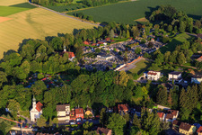 Pilgrimage Church of Maria im Steinfels and Cemetery Church of the Holy Cross in Landau an der Isar in the state Bavaria, Germany
