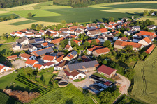 Aerial view of District Oberframmering in Landau an der Isar in the state Bavaria, Germany