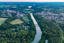 Bockert railway bridge over the Isar in Landau an der Isar in the state Bavaria, Germany