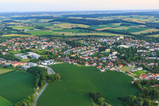 Aerial view of District Thalham in Landau an der Isar in the state Bavaria, Germany