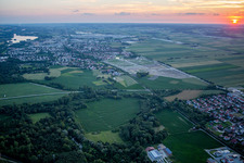 Aerial photograpy of District Höll in Dingolfing in the state Bavaria, Germany