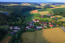 Village view from the north in the district Hof in Mamming in the state Bavaria, Germany