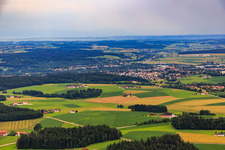 City view from the north in the district Zellhub in Eggenfelden in the state Bavaria, Germany