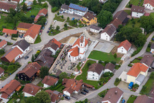 Church Square in the district Rattenbach in Rimbach in the state Bavaria, Germany