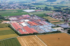 Building and production halls on the premises of Moeding Keramikfassaden GmbH in Marklkofen in the state Bavaria, Germany