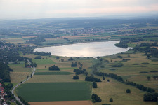 Aerial view of District Poxau in Marklkofen in the state Bavaria, Germany