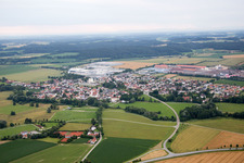 Aerial view of Marklkofen in the state Bavaria, Germany