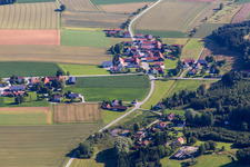 Aerial view of District Neuhofen in Laberweinting in the state Bavaria, Germany