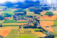 Village view from the north in the district Hofdorf in Mengkofen in the state Bavaria, Germany