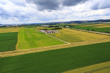 Runway of airport Dingolfing in the district Höll in Dingolfing in the state Bavaria, Germany