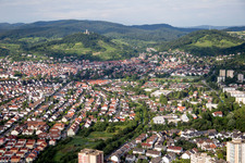 Town View of the streets and houses of the residential areas in Heppenheim (Bergstrasse) in the state Hesse, Germany
