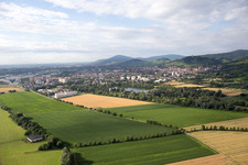 Gliding field on the airfield of of Aeroclub Heppenheim in Heppenheim (Bergstrasse) in the state Hesse, Germany