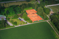 Tennis court on Dr.-Werner-Freyberg-Straße in Laudenbach in the state Baden-Wuerttemberg, Germany